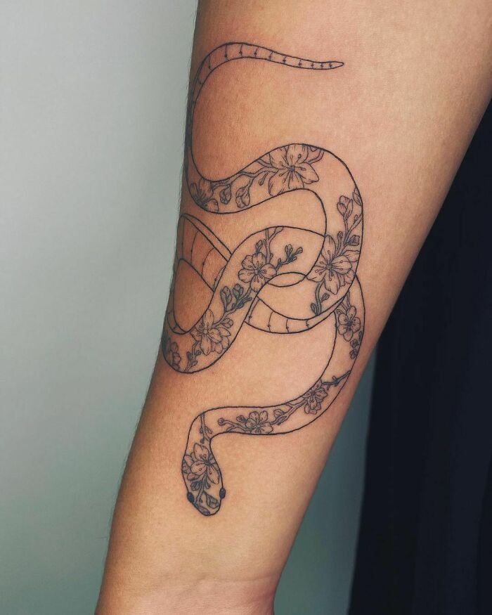 simple snake tattoo