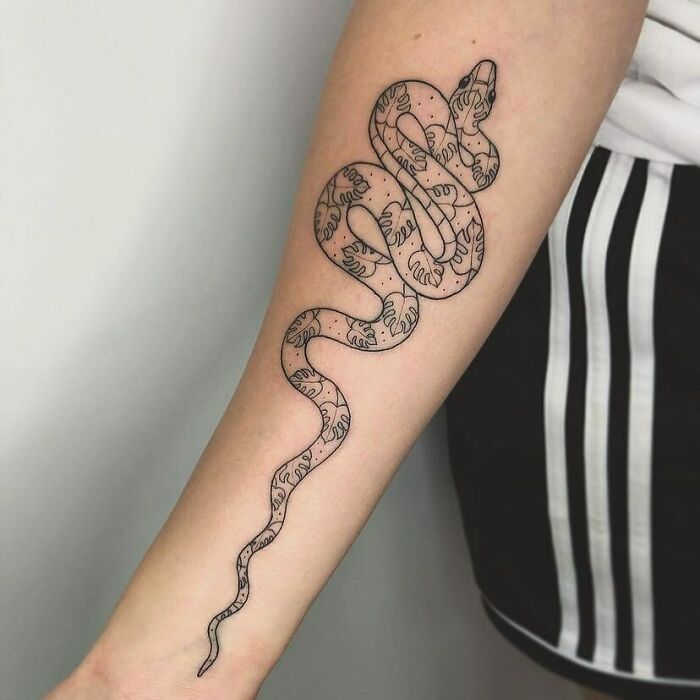 simple snake tattoo