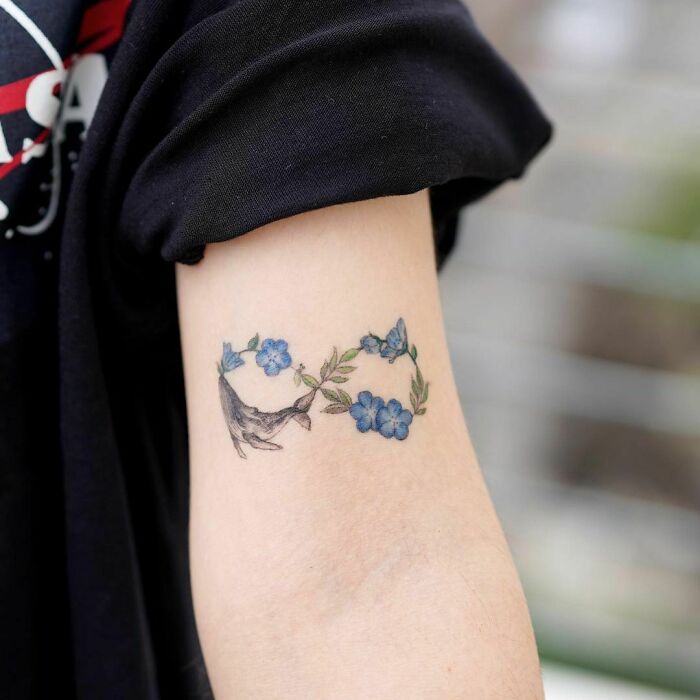 flower infinity tattoo