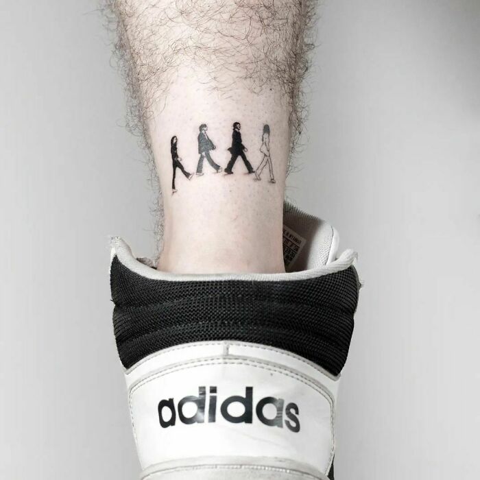 the beatles ankle tattoo
