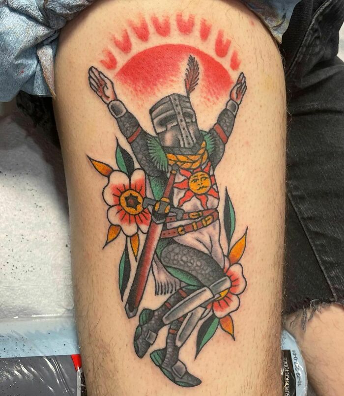 Solaire of Astora from Dark Souls Tattoo
