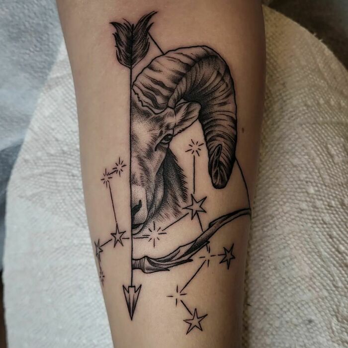 Aries and Sagittarius tattoo