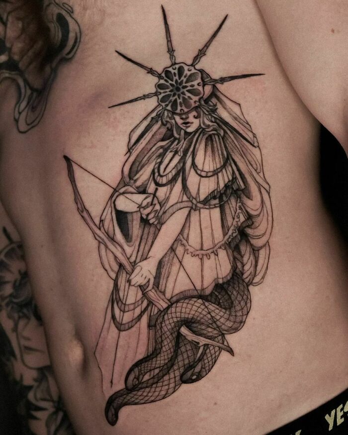 Gwyndolin from Dark Souls tattoo 