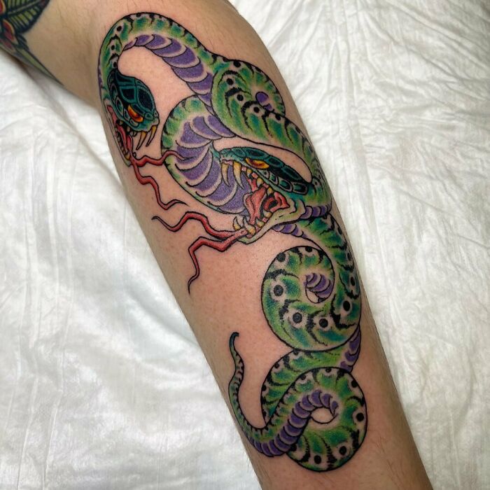 two-headed snake tattoo
