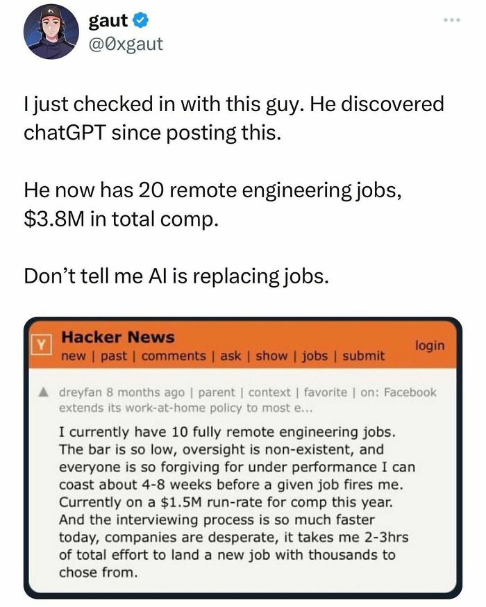 The Only Thing You Have To Worry About Is This Guy Taking Your Job