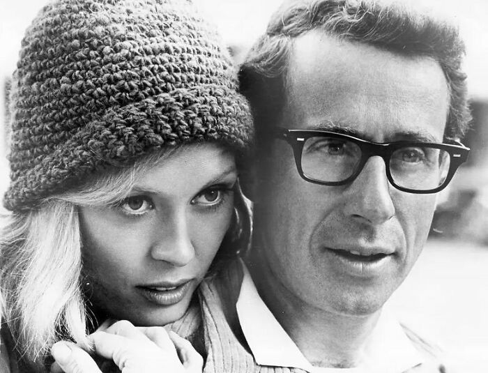 Faye Dunaway And Director Arthur Penn On The Set Of Bonnie And Clyde, 1967
