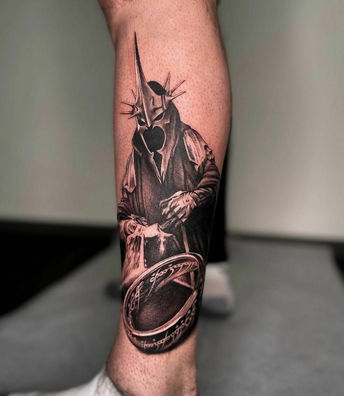 Sauron and the one ring tattoo 