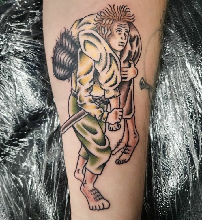 Sam Carrying Frodo Tattoo