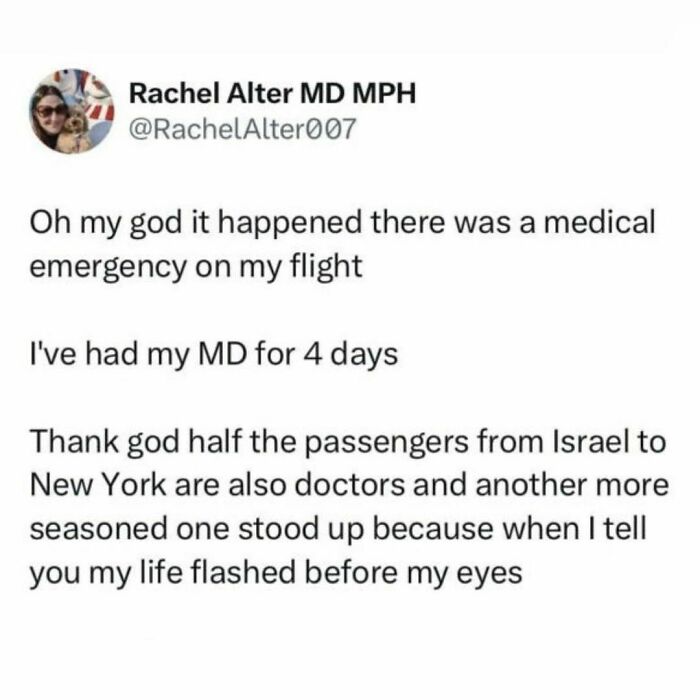 Quick Question… Do You Have To Pay For Medical Care Received From A Doctor Who Is Not In Their Office But Is Just Like A Fellow Passenger On A Flight? Is This A Medical System Hack I’ve Just Realized??? Like Should I Be Saving My Medical Emergencies For 10,000 Ft?