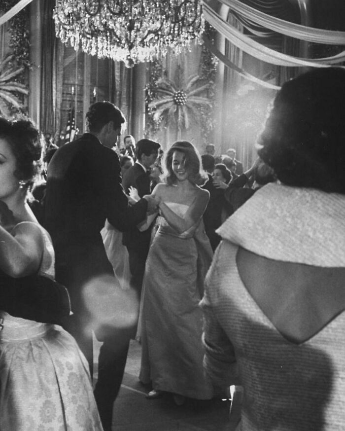 Jane Fonda Dancing At Charity Ball At The Waldorf Astoria, 1958. Photos By Yale Joe