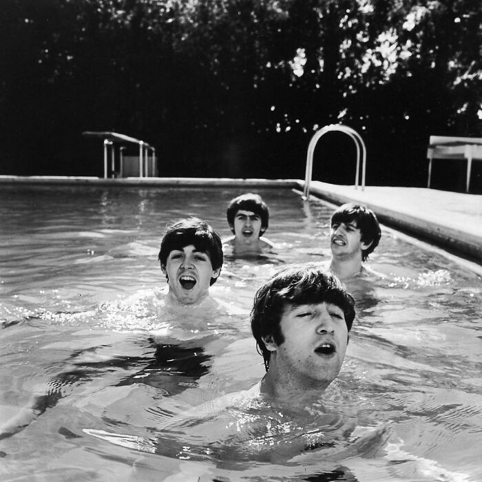The Beatles Cooling Off During A Cover Shoot For Life Magazine In Miami, 1964
