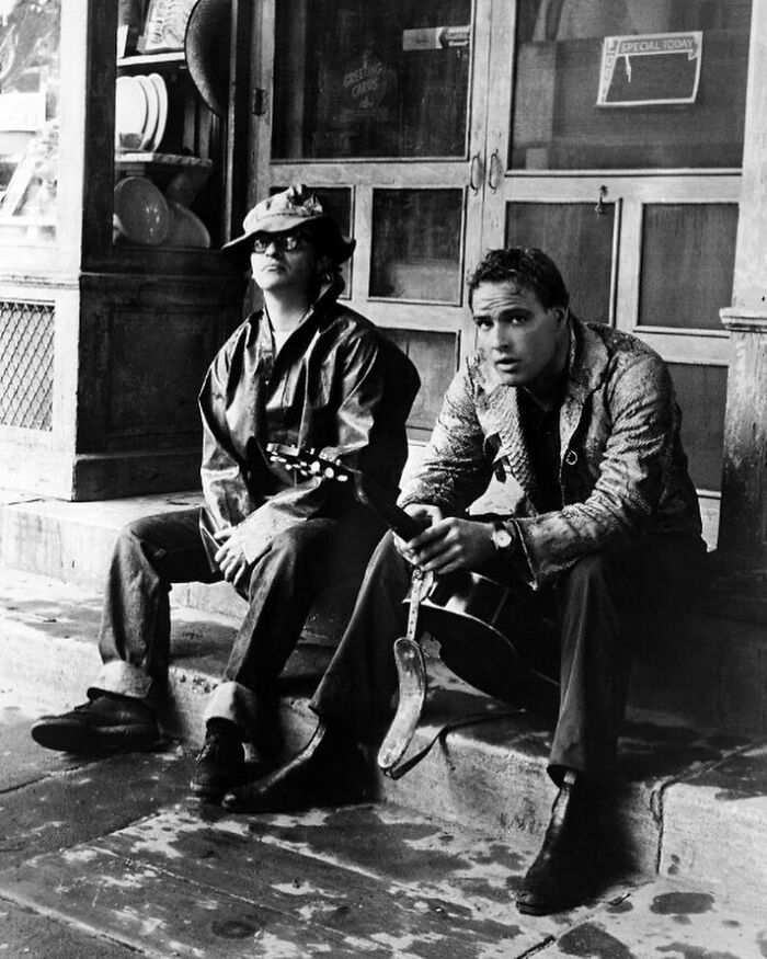 Director Sidney Lumet And Marlon Brando On The Set Of The Fugitive Kind, 1960