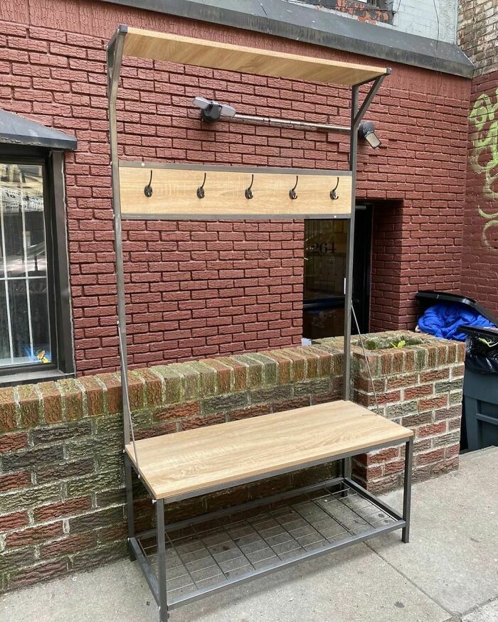 Stoop Of The Moment. Been A Bunch Of These. Aka Don’t Let Your Friends Buy One. Oak And Metal In Great Shape! 264 E 10th St