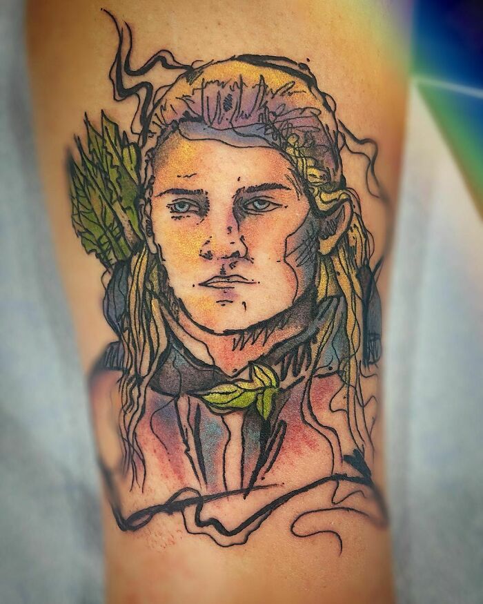 Legolas with arrows tattoo 