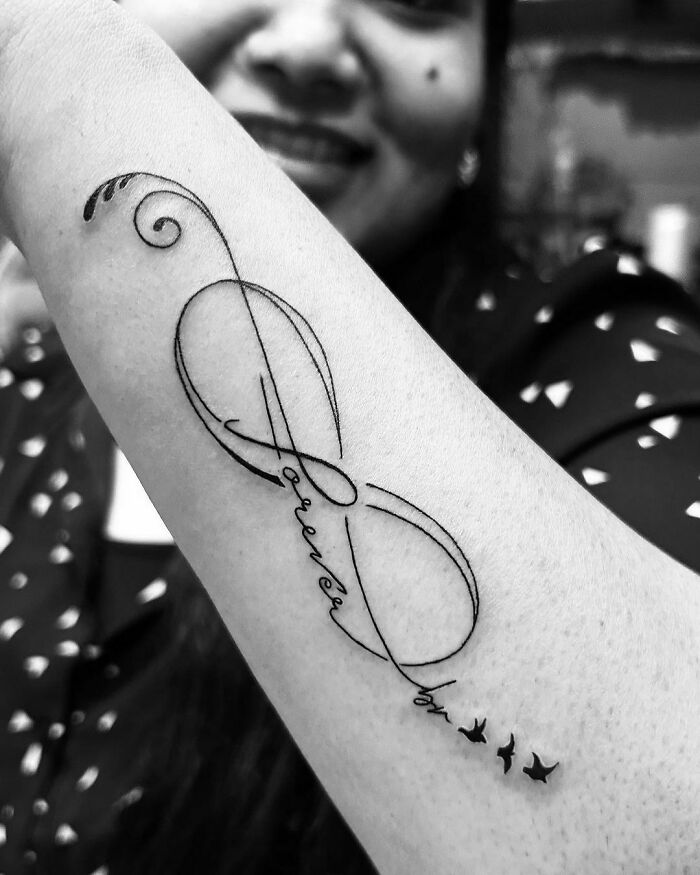 infinity tattoo on the hand