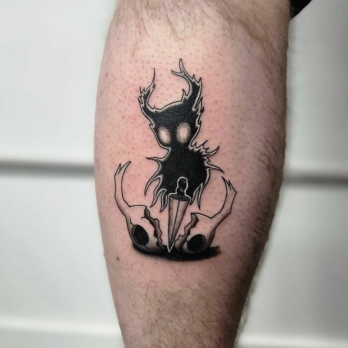 Hollow Knight with sword Tattoo