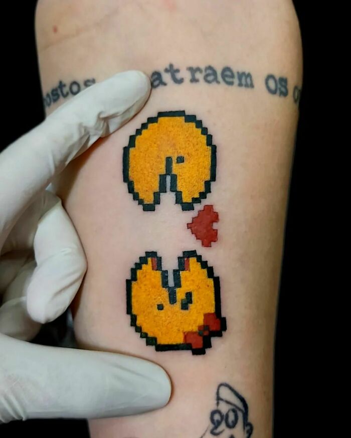Pac-Man and Ms. Pac-Man Tattoo