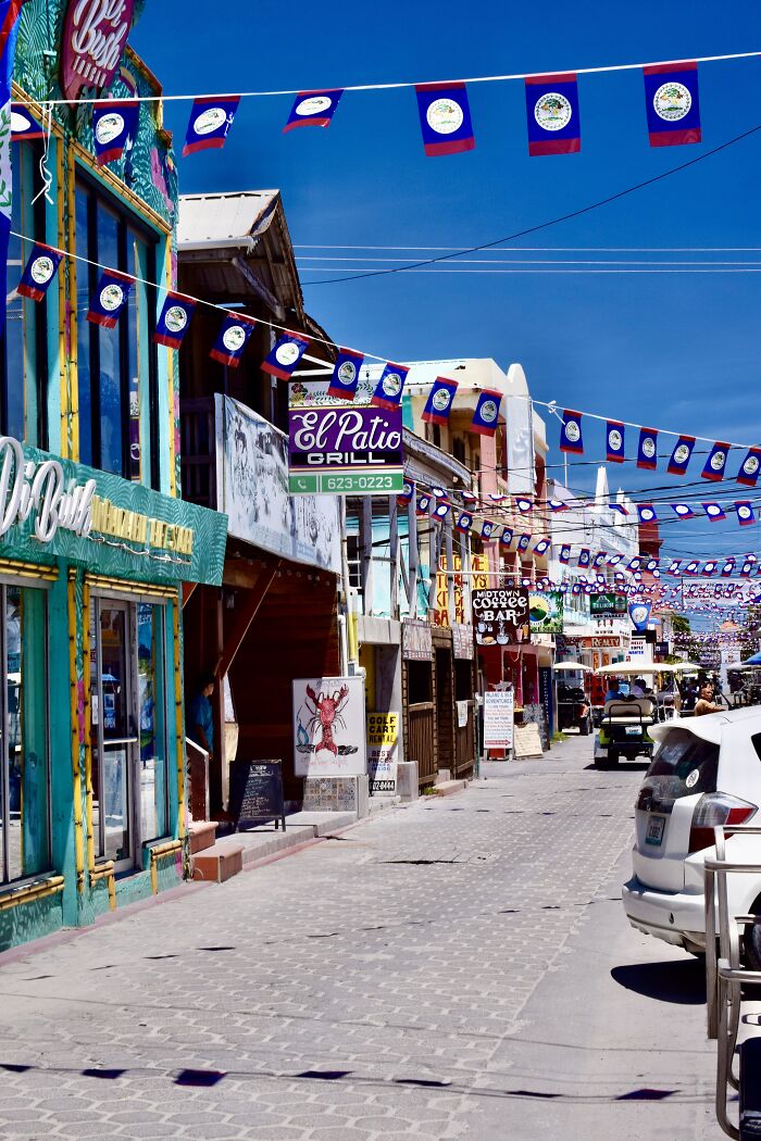 Front Street In San Pedro Town, Belize