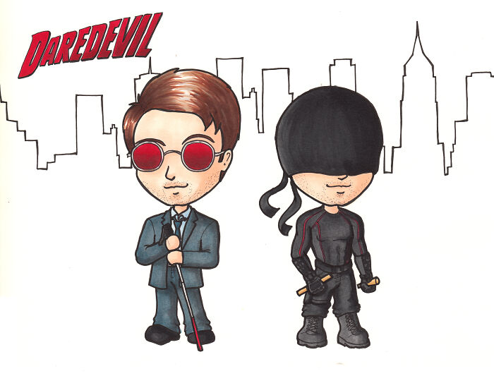 Daredevil Chibis (Technically The Live Action Show, But That Came From A Comic)