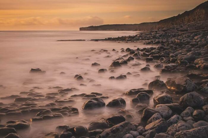 Long Exposure Shot Of My Local Beach At Sunset, Looking All Misty And Magical And Shit ^_^ (Wales, UK)