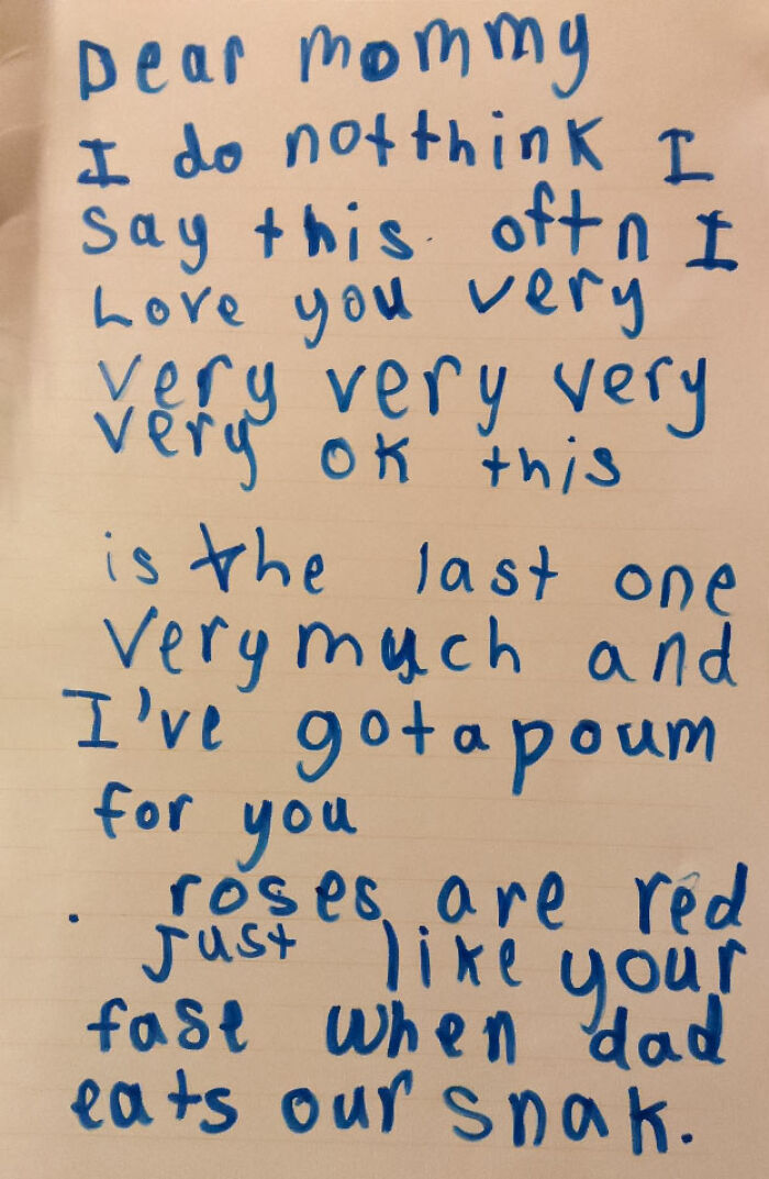 I Ate My Kids' Snacks Last Night. My Daughter Wrote This To My Wife