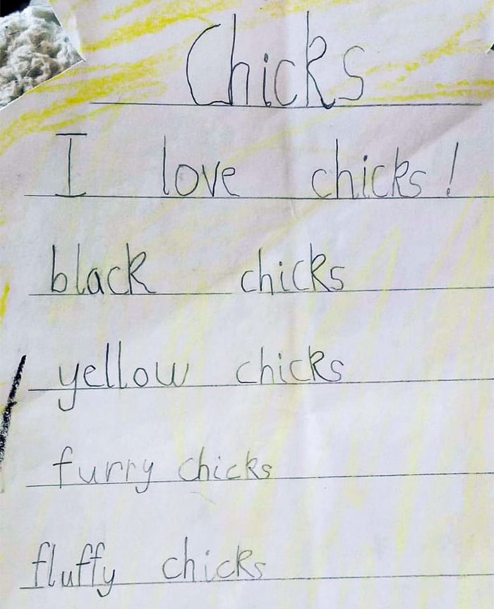 A Poem My Brother Wrote When He Was 5. It's About Chickens, I Swear