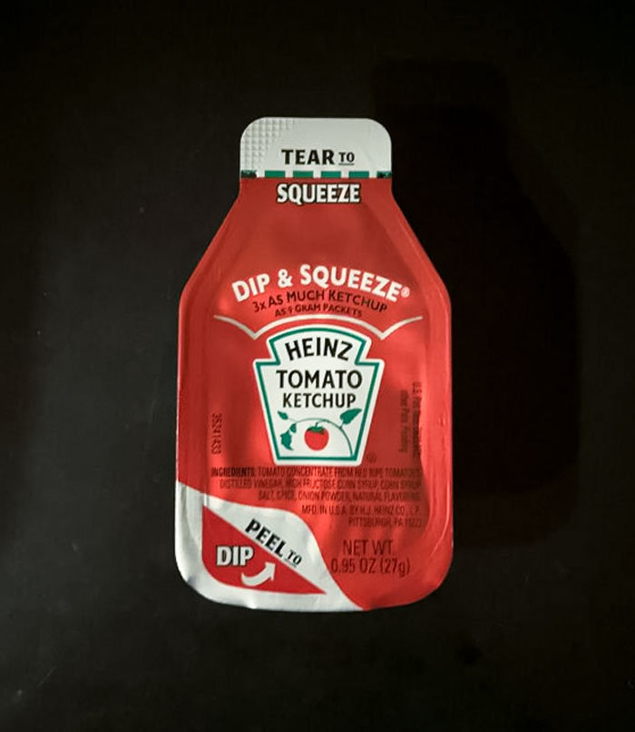This Ketchup Packet Made For Both Dipping And Squeezing