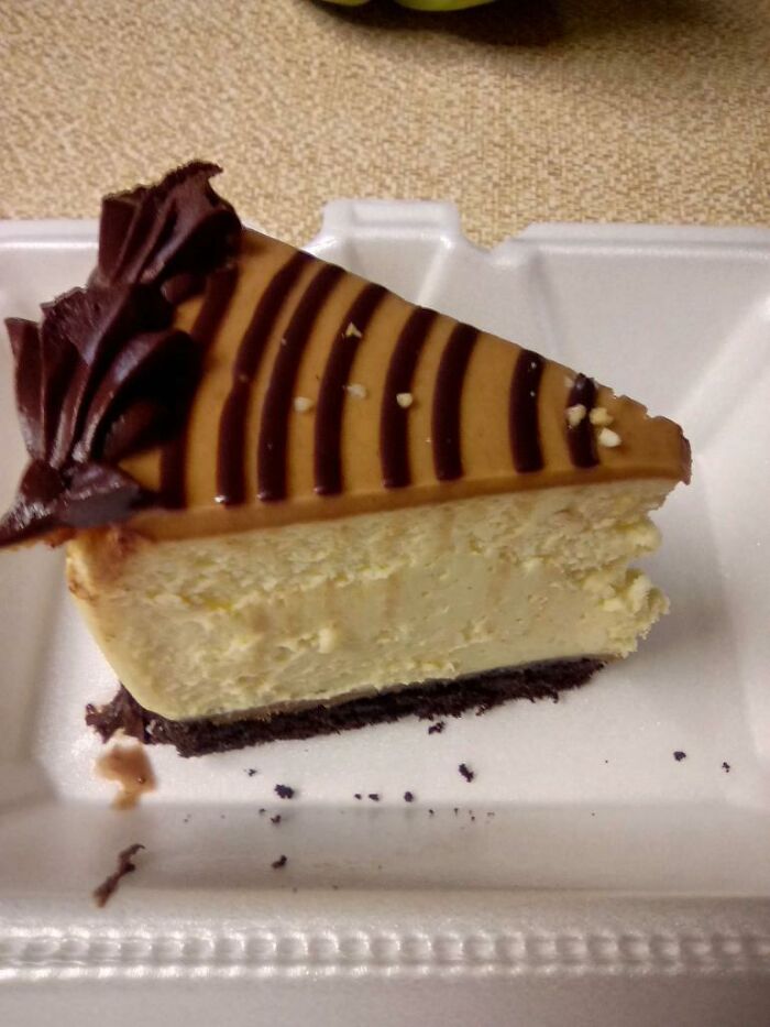 I Had An Immaculate Piece Of Cheesecake From A Diner
