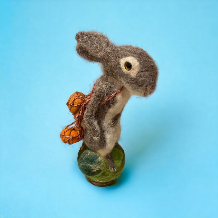 A Needle Felted And Sculpted Hare From Birchwood Fine Art