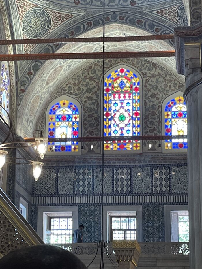 Beautiful Stained Glass Windows Of Sultan Ahmet Masjid In Istanbul, Türkiye 🇹🇷