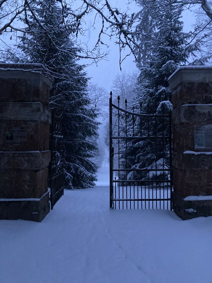 Gates To The 19th Century Graveyard In Latvia