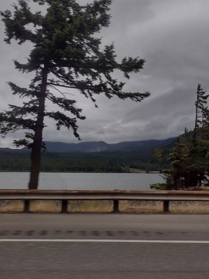 Was Driving Through Oregon On Our Around The Fourth Last Year To Visit My Grandparents. This Was The View From My Window