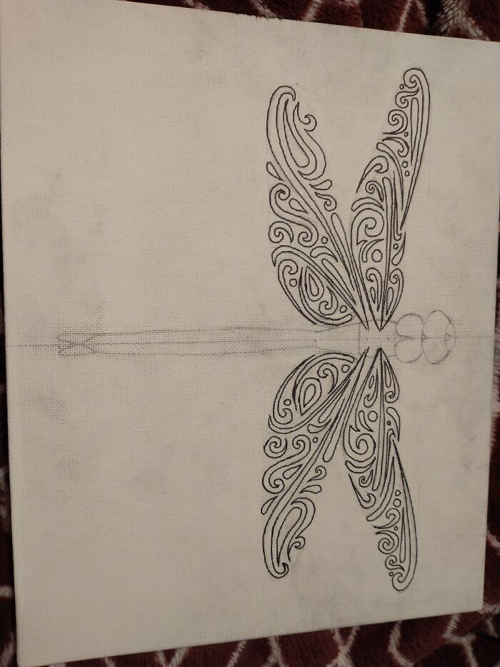 Hand Drawn And My Own Design. I Just Need To Wait For My Houseguests To Leave So I Can Pull All The Paints Out On The Dining Room Table