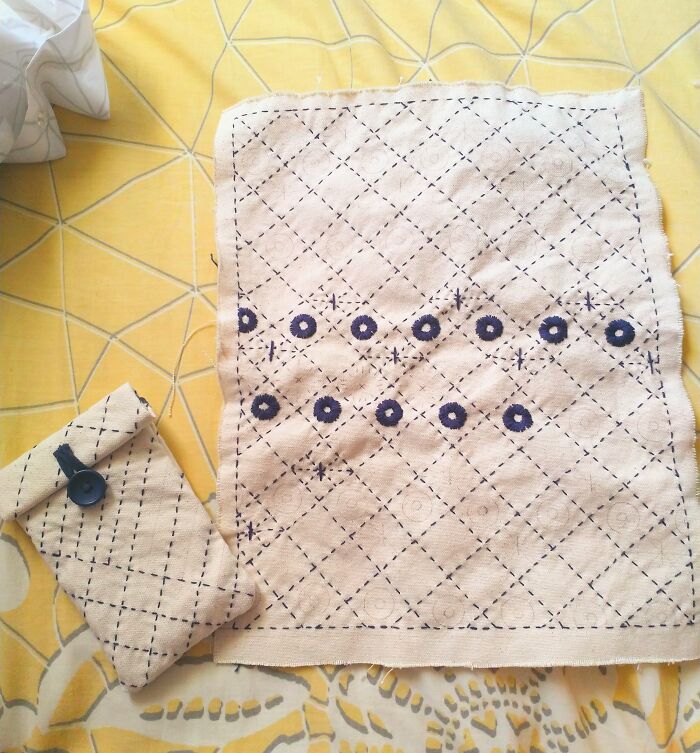 Teaching Myself Sashiko- A Japanese Embroidery