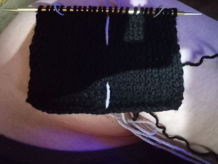 Currently Reworking A Knitted Pleated Circle Miniskirt. I'm A Little Over Halfway Through With The Pleated Part, Then It's The Yoke And Waistband