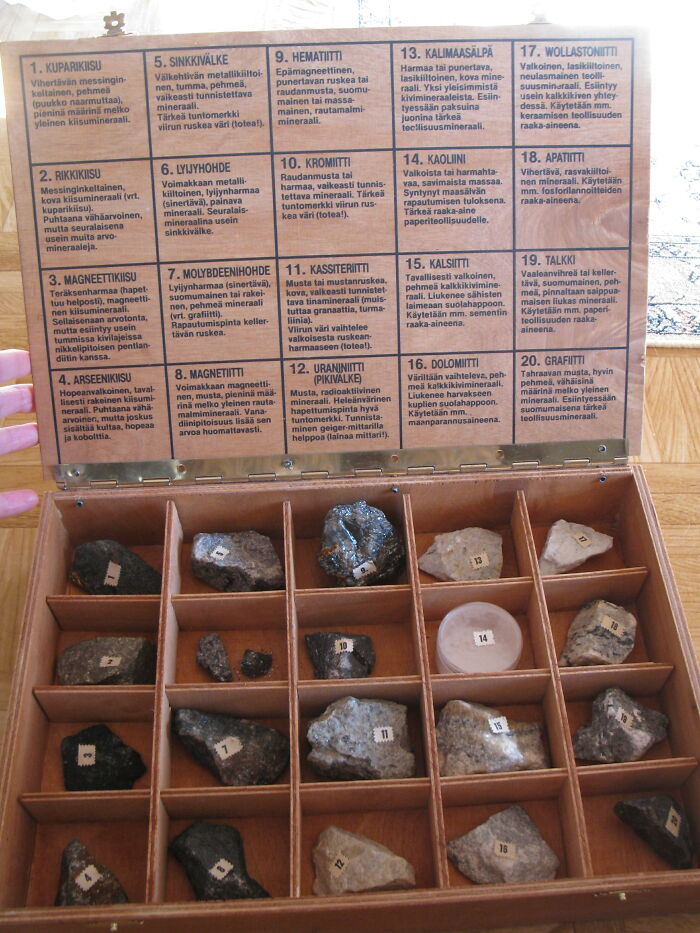 This Is One Of The Three Boxes Of Mineral Samples I Found From A House That Is Going To Be Demolished