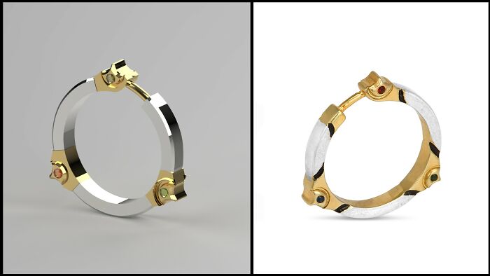 Qiyana, League Of Legends Inspired Ring. Render (Left) vs. Real (Right)