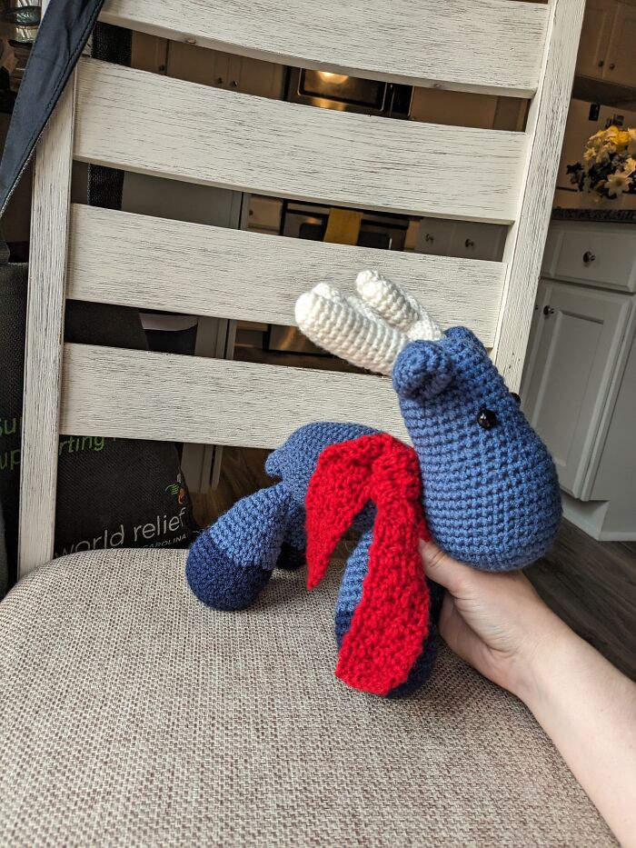 I Make Stuffed Animals For All My Friends' Babies And This Moose Is The Newest Addition!