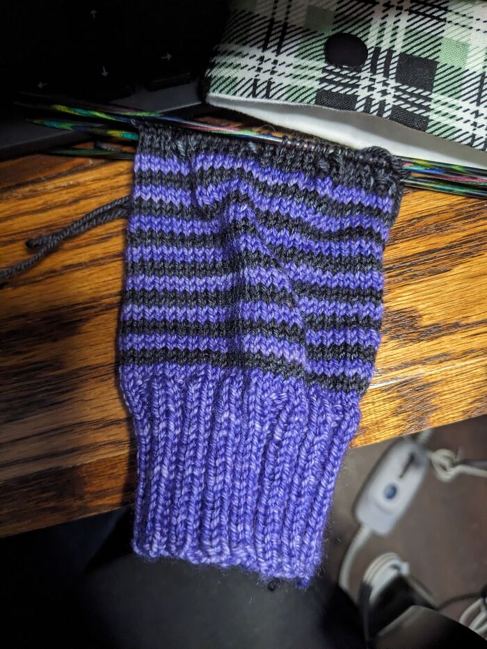 Current Pair Of Loading Screen Socks. Who Games Without Knitting?