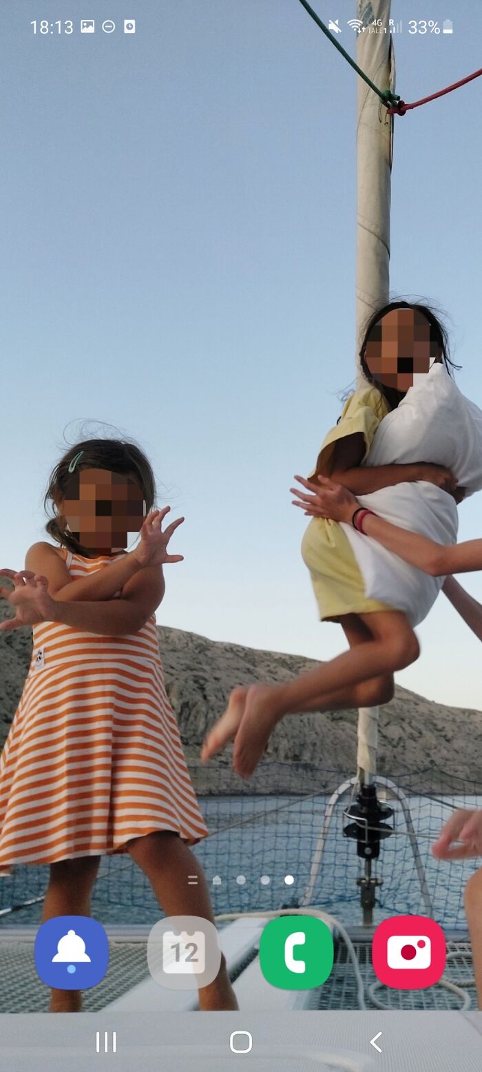 This Is My Wallpaper, Those Are My Sisters. I Don't Want To Show Their Faces, But If U Could See Their Faces You Would Literally Laugh Your Ass Off