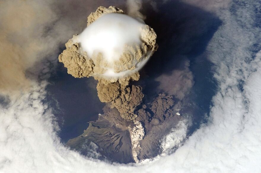 Sarychev Peak Volcano Erupts June 12, 2009, On Matua Island (North Kuril Islands) By Nasa
