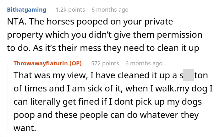 Entitled Horse Rider Made To Literally Scoop Horse Dung Into Her Backpack After Being Caught By Landowner Entitled Horse Rider Made To Literally Scoop Horse Dung Into Her Backpack After Being Caught By Landowner