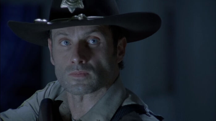 Rick Grimes looking sideways 