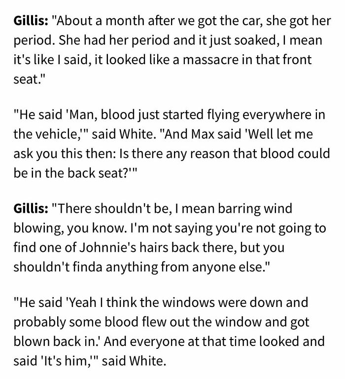 When Questioned About The Blood All Over His Car, Convicted Serial Killer Said His Girlfriend’s Period Got All Over The Front Seat And Was Blown Out The Window Into The Backseat