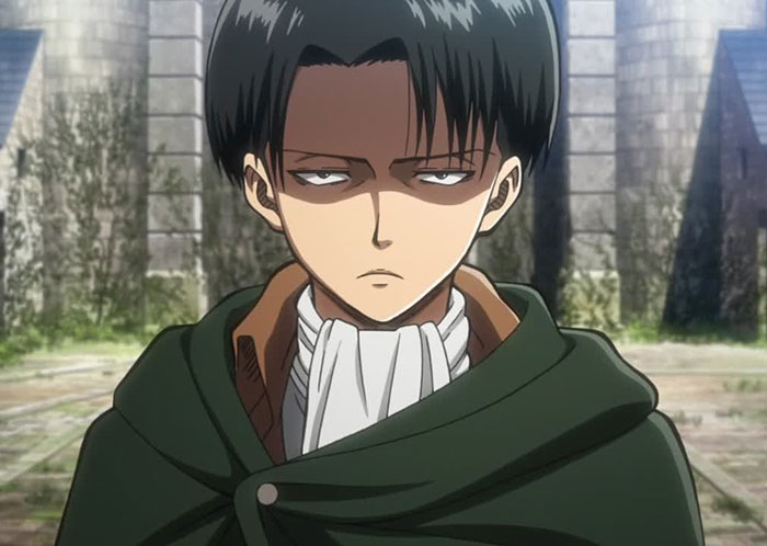 Levi Ackerman wearing green and brown outfit