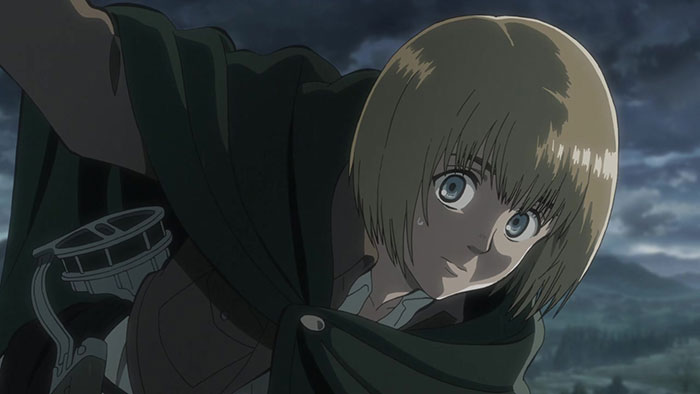 Armin Arlert wearing green and brown outfit