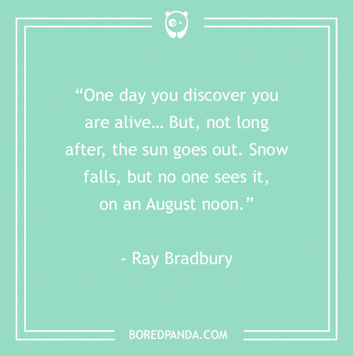 Ray Bradbury About Winter Coming Soon 