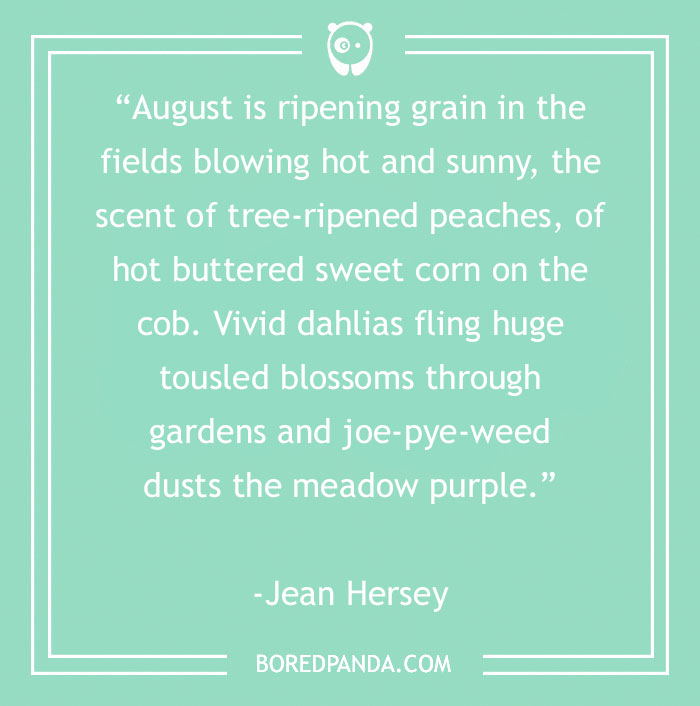 Jean Hersey About Sunny August 