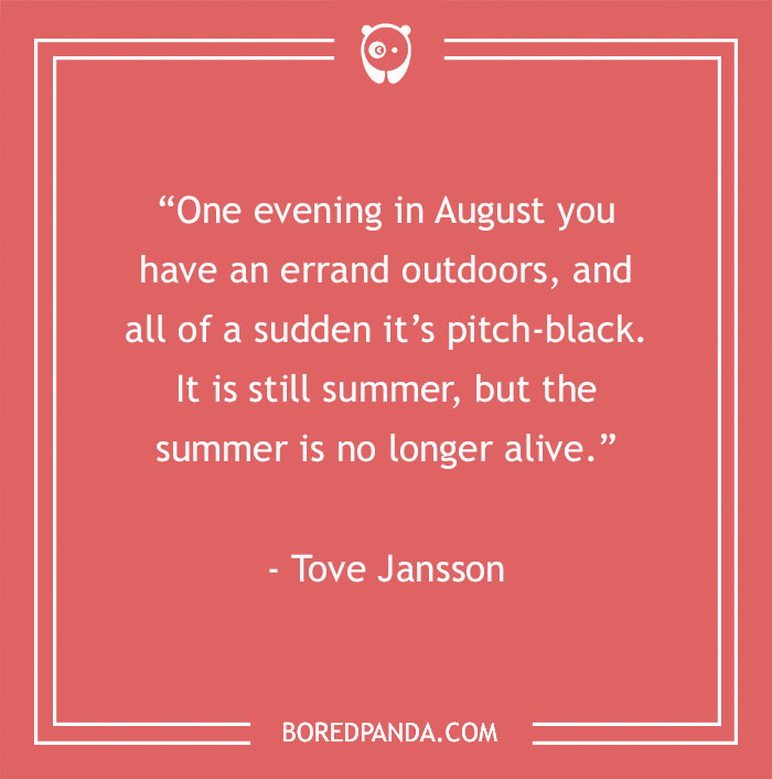 Tove Jansson About Being Outdoors 