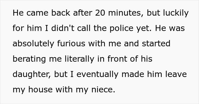 Guy Discovers His Niece On His Doorstep After Clearly Refusing To Babysit Her 